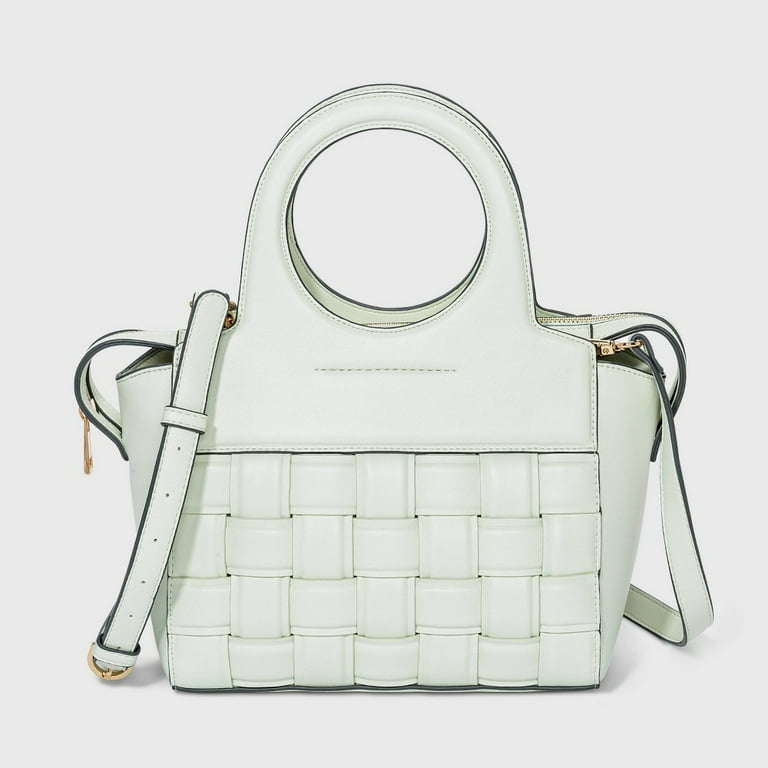 Zip Closure Satchel Handbag A New Day Mint Green