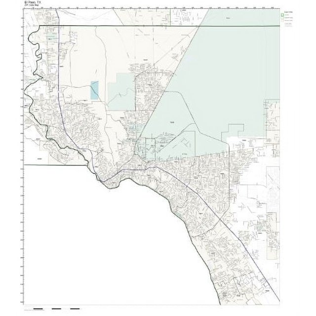 Zip Code Map of Paso, Zip Code Map Laminated