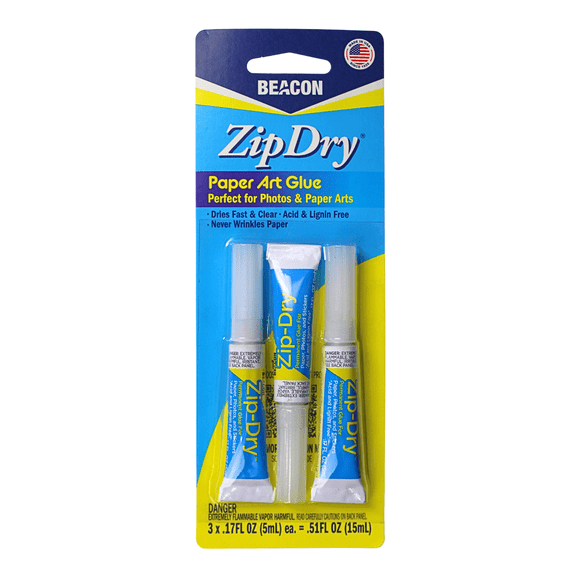 Zip Dry, Clear Glue, Mini, 3PK