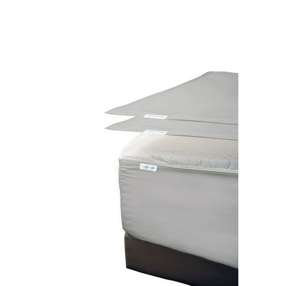 Zip On Fitted Sheet - Includes 1 Fitted Base + 3 Top Zip Sheet - Easy to Change, Won’t Pop Off California King Sheet- 600 TC Cotton Fitted Sheet- 12” Deep Pocket Cal-King Size- Light Grey