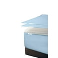 thumbnail image 1 of Zip On Fitted Sheet - Includes 1 Fitted Base + 3 Top Zip Sheet - Easy to Change, Won’t Pop Off Full Sheet- 600 TC Cotton Fitted Sheet- 12” Deep Pocket Full Size- LIght Blue, 1 of 8