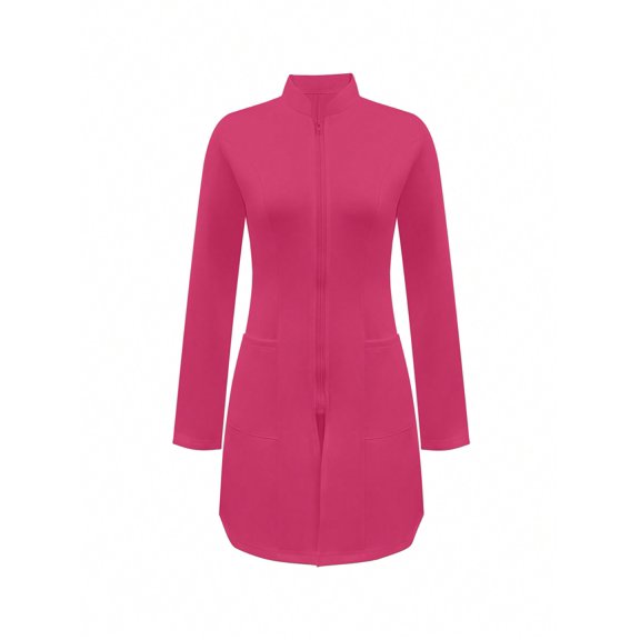 Zip Front Pocket Laboratory Coat