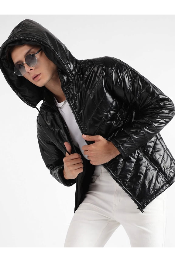 Zip-Front Quilted Puffer Jacket