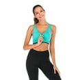 thumbnail image 1 of Zip Front Sports Bra Wireless Post-Surgery Bra Active Yoga Sports Bras with Removable Pads for Women, 1 of 7