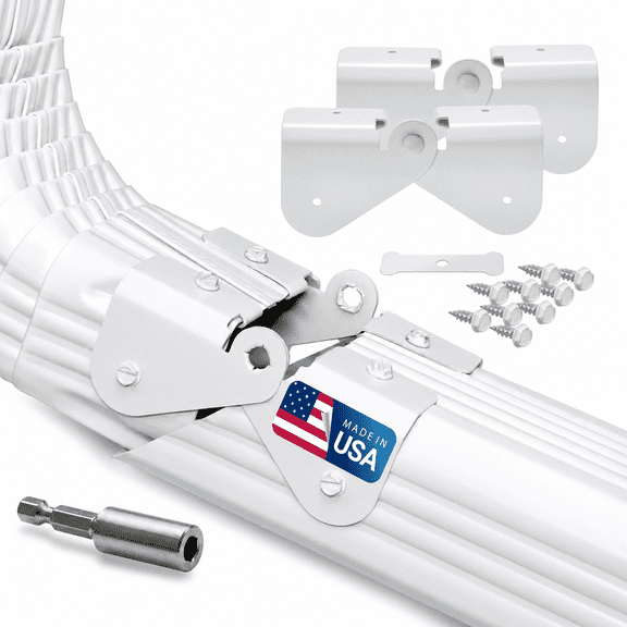 Zip Hinge (2 Pack) | Made in USA | Flip-up Extension Hinge for Lawn Mowing | Fits Any Size Rectangle or Square Downspouts | Easy DIY Install, Hardware Included
