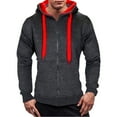 thumbnail image 1 of Zip up Hoodie Mens Casual Sportwear Hooded Sweatshirt Plain Casual Loose Jackets Long Sleeve Hoodies Comfortable Soft Workwear Winter Warm Outerwear Sport Hoodie with Pockets, 1 of 5