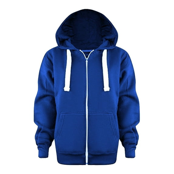 Zip Hoodie Sleeve Girls Color Top Kids Long Up Boys Jackets Solid Sweatshirt Boys Coat&jacket Ski Boys Jacket Dark Blue Sizes 4-5 Years