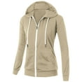 thumbnail image 1 of Zip Up Hoodie Women Long Sleeve Y2K Sweatshirts | Oversized Drawstring Sweatshirts Cute Comfy Hooded Sweatshirts Trendy Casual Track Jacket With Pockets, 1 of 6
