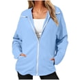 thumbnail image 1 of Zip Up Hoodie Women Long Sleeve Y2K Sweatshirts | Oversized Drawstring Sweatshirts Cute Comfy Hooded Sweatshirts Trendy Casual Track Jacket With Pockets, 1 of 6