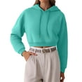 thumbnail image 1 of Zip Up Hoodie Women Vintage Streetwear Hoodie Fit Women's Casual Short Hooded Sweatshirt With Pockets Drawstring Pullover For Spring Summer Fall Everyday Wear, 1 of 5
