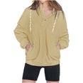 thumbnail image 1 of Zip Up Hoodie for Womens Pullover Fashion Plus Size Fuzzy Fleece Hoodie Oversized Sweatshirt Cozy Button Sweater Pullover With Pocket, 1 of 5