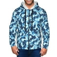 thumbnail image 1 of Zip Up Hoodies for Men - Blue Camouflage Long Sleeve Comfrt Men'S Fashion Hoodies & Sweatshirts, Jackets for Men Hoodies Pullover Clothing Clothes with Pouch, 1 of 5