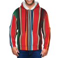 thumbnail image 1 of Zip Up Hoodies for Men - Mexican Serape Blanket Stripes Long Sleeve Comfrt Men'S Fashion Hoodies & Sweatshirts, Jackets for Men Hoodies Pullover Clothing Clothes with Pouch, 1 of 5