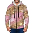 thumbnail image 1 of Zip Up Hoodies for Men - Pink and Gold Glam Glitter Long Sleeve Comfrt Men'S Fashion Hoodies & Sweatshirts, Jackets for Men Hoodies Pullover Clothing Clothes with Pouch, 1 of 5