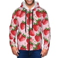 thumbnail image 1 of Zip Up Hoodies for Men - Strawberry funny Long Sleeve Comfrt Men'S Fashion Hoodies & Sweatshirts, Jackets for Men Hoodies Pullover Clothing Clothes with Pouch, 1 of 5