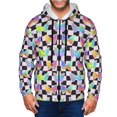 thumbnail image 1 of Zip Up Hoodies for Men - Y2K aesthetic grid butterfly Long Sleeve Comfrt Men'S Fashion Hoodies & Sweatshirts, Jackets for Men Hoodies Pullover Clothing Clothes with Pouch, 1 of 5