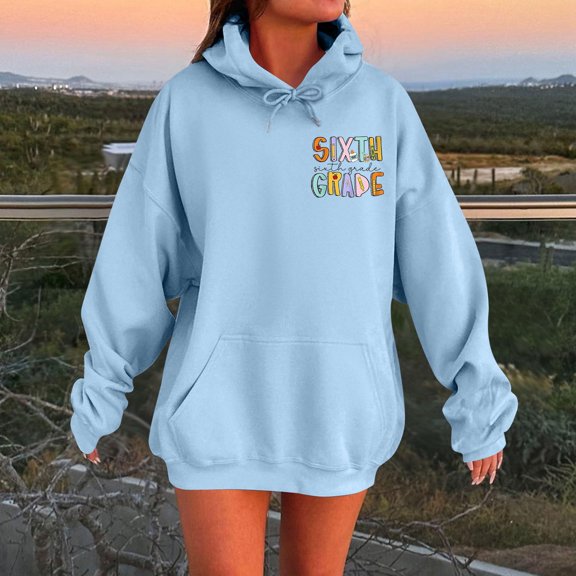 Zip Up Hoodies For Women Round Neck Colorblock Tops Autumn Fall Winter Hoodie Long Sleeve Oversized Sweatshirts Casual Lightweight Jackets With Pockets,Blue XXL