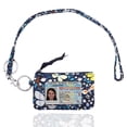thumbnail image 1 of Zip ID Case with Lanyard - Badge ID Holder Wallet with Zipper - Cotton (Flutter-2), 1 of 7