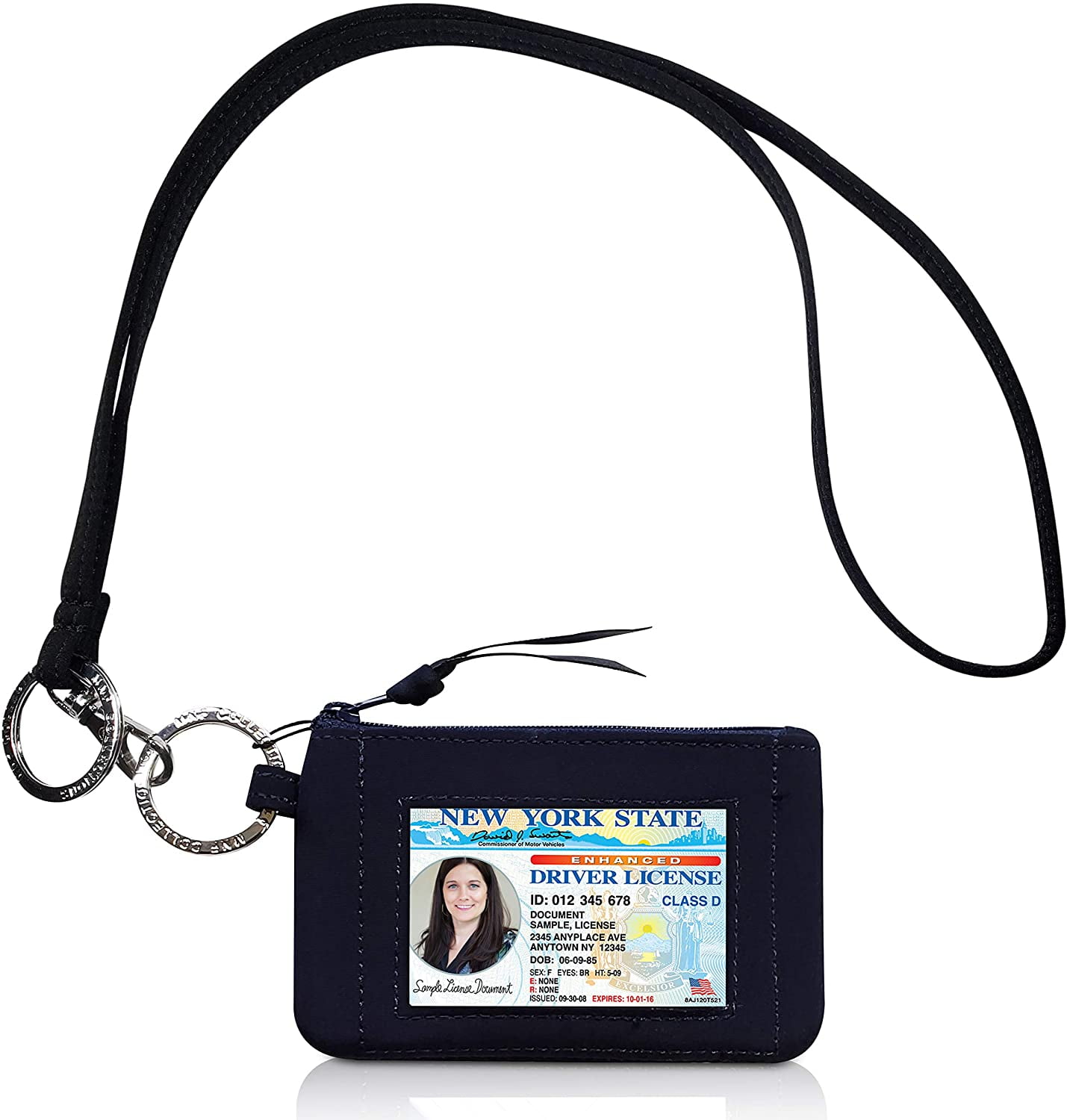 Besufy Luxury Rhinestone Bling Shiny Custom Lanyard ID Badge Cellphone Key  Holder Ring Black 