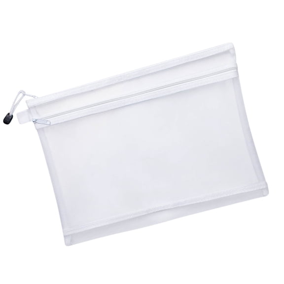 Zip Lock Bag Organizer,Utility Pouch,Mesh Zipper Pouch Bags,Waterproof Folder For Documents,Mesh Bags With Zipper,Transparent Double-layer Mesh File Bag(White A6 8.07*5.12in)from ANMUYUM