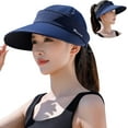 thumbnail image 1 of Zip-Off Wide Brim Visor Hat for Women Packable Sun Hat for Golf Hiking Gardening UV Protection Summer Beach Hat, 1 of 7