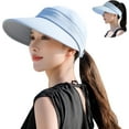 thumbnail image 1 of Zip-Off Wide Brim Visor Hat for Women Packable Sun Hat for Golf Hiking Gardening UV Protection Summer Beach Hat, 1 of 7