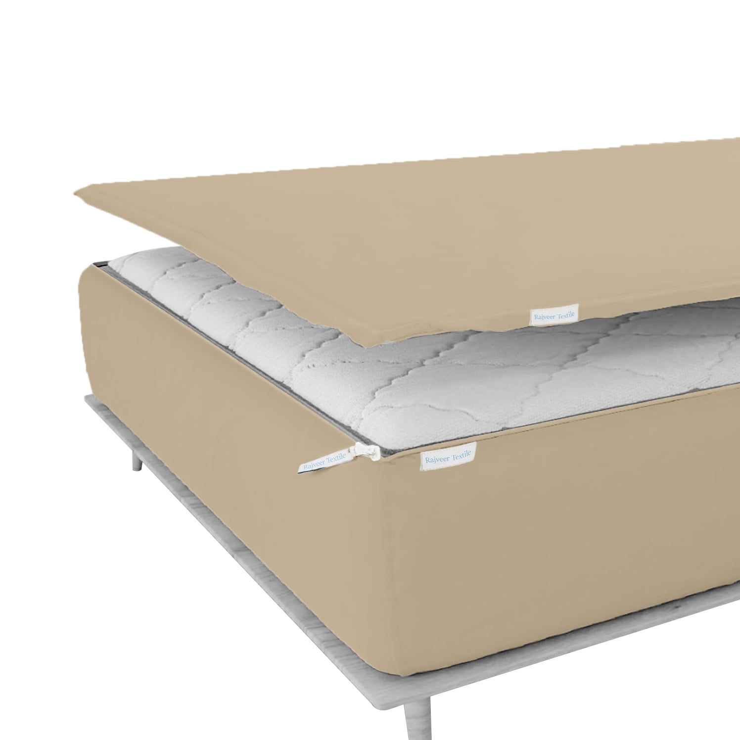 Zip On Fitted Sheet Includes 1 Fitted Base + 2 Zip Sheet Easy to