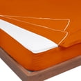 thumbnail image 1 of Zip-On Fitted Sheet Set - Designed for Mattresses with Up to 8" Inch Deep Pockets - Includes 1 Fitted Sheet Base and 2 Zip-On Sheets Twin Size - 600 TC - Orange Color, 1 of 4