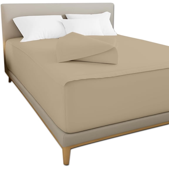 Zip-On Zipper Fitted Sheet - Includes 1 Fitted Sheet Base and 2 Zip-On Sheets - Upto 8" Inch Deep Pockets