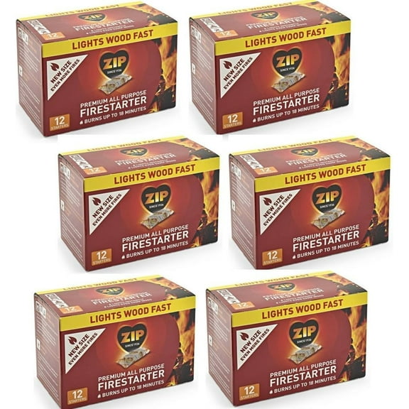 Zip Premium All Purpose Wrapped Fire Starter 72 Pack