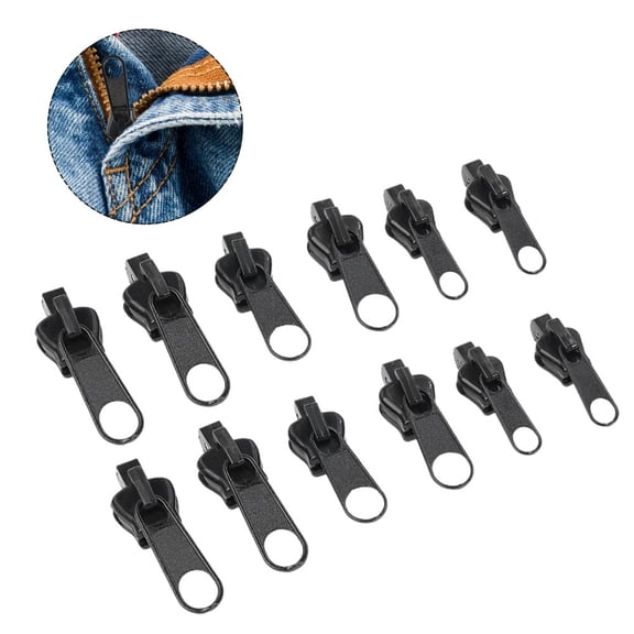 Zip Slider Replacement 3 Sizes 12Pieces No Tools Universal Zip Fixers Zip Repair