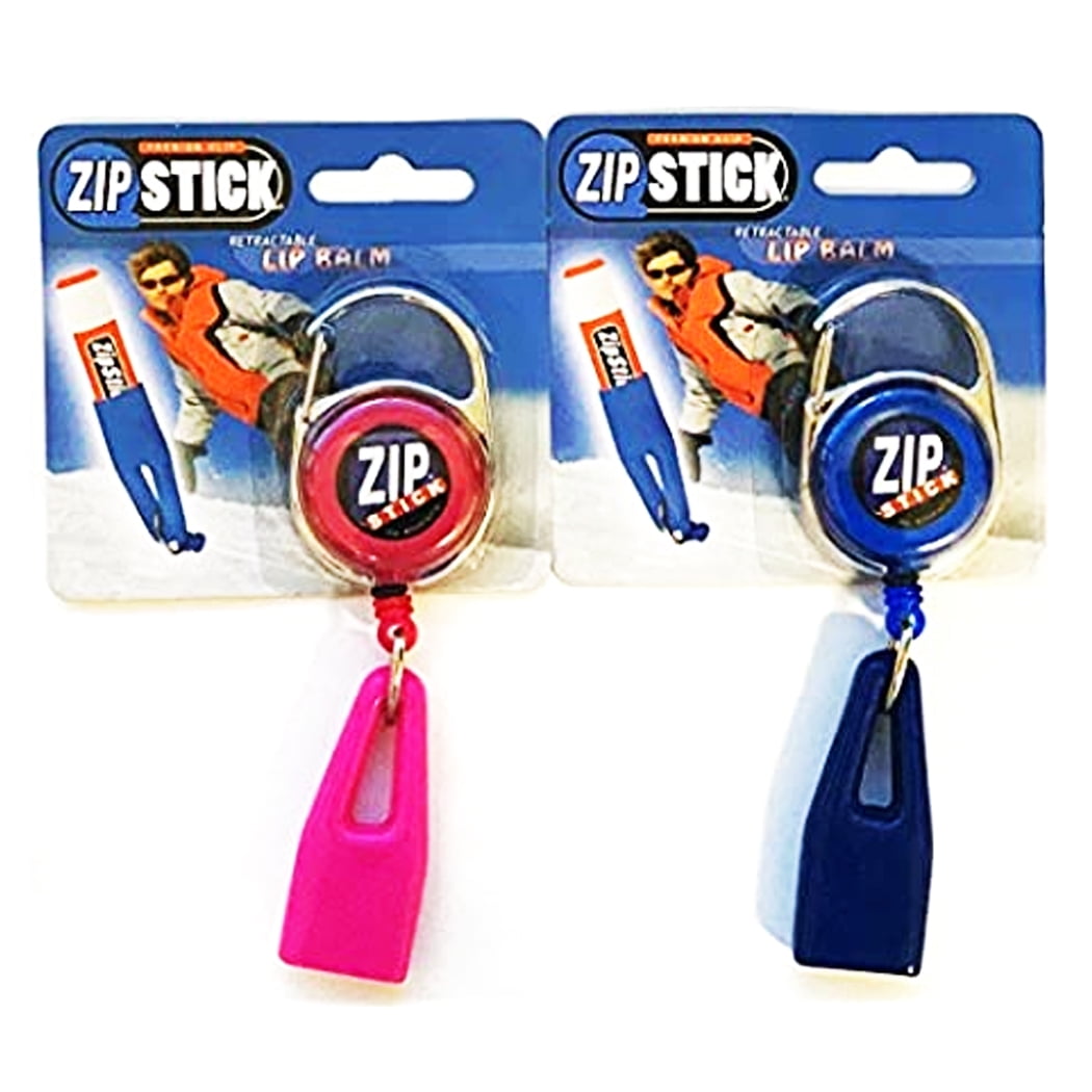 Zip Stick Retractable Lip Balm Holder Easily Attach Ski Jacket Purse ...