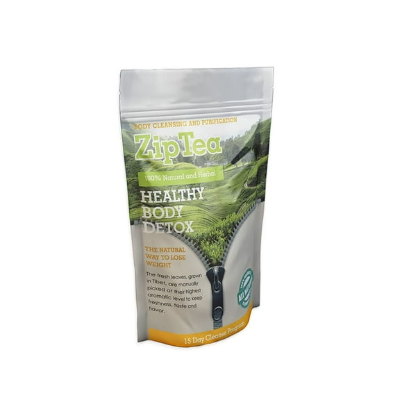 Zip Tea - Natural Body Detox Tea - Calm and Cleanse Your Body - Reduce Bloating - Remove Toxins - 30 Herbal Tea Bags