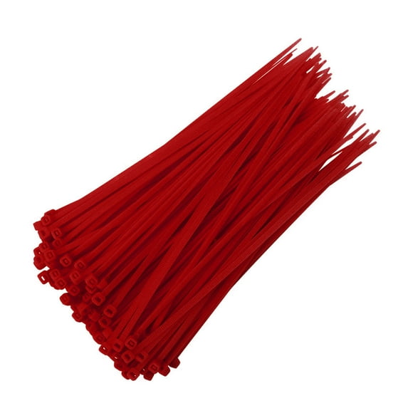 Zip Ties 3.9" (100 Pack), 18lbs Tensile Strength, Assorted Colors Cable Ties, Plastic Wire Ties Multi-Purpose Self-Locking Nylon Cable Cord Management for Home,Office,Garden,Workshop(Red,3.9x0.1")