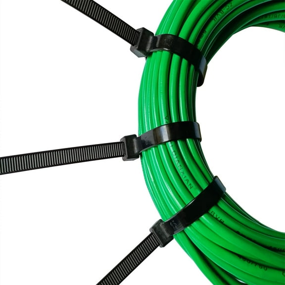 Zip Ties 8 inch Cable Zip Ties, Black Cable Ties, 1000 Pieces Heavy Duty Self-Locking Black Nylon Tie Wraps for Indoor and Outdoor
