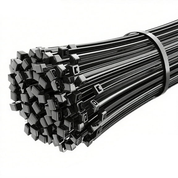 Zip Ties Heavy Duty Cable Ties with 300lbs Tensile Strength, Multi-Purpose Adjustable Ties, UV Resistant Indoor and Outdoor Cable Ties for Use in The Home, Office, Garden (18" (300lb)-Black)