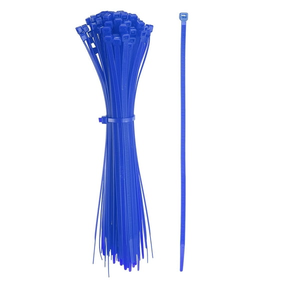 Zip Ties Plastic Cable Ties, Self-Locking Wire Zip Tie 10 Inch - (100 Pack, Dark Blue)