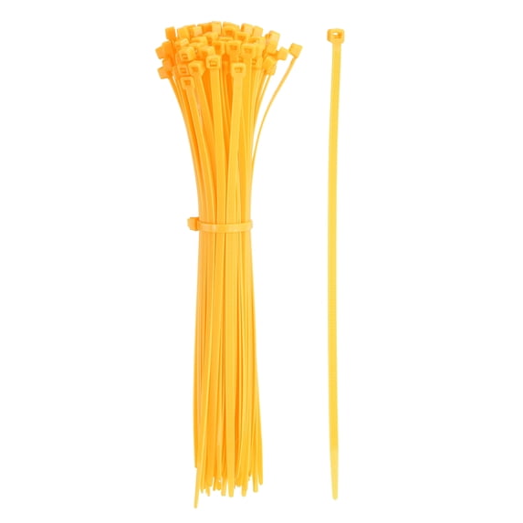 Uxcell Zip Ties Plastic Cable Ties, Self-Locking Wire Zip Tie Fit for Home Garden Office Workshop Travel Yellow 10 Inch