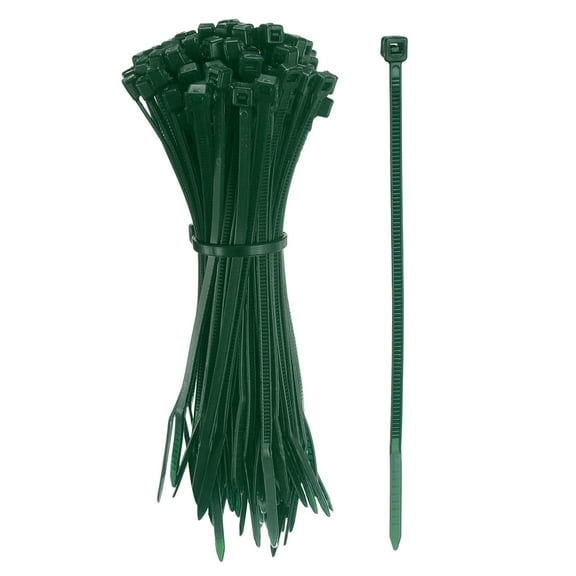 Zip Ties Plastic Cable Ties, Self-Locking Wire Zip Tie 4 Inch - (1000 Pack, Dark Green)