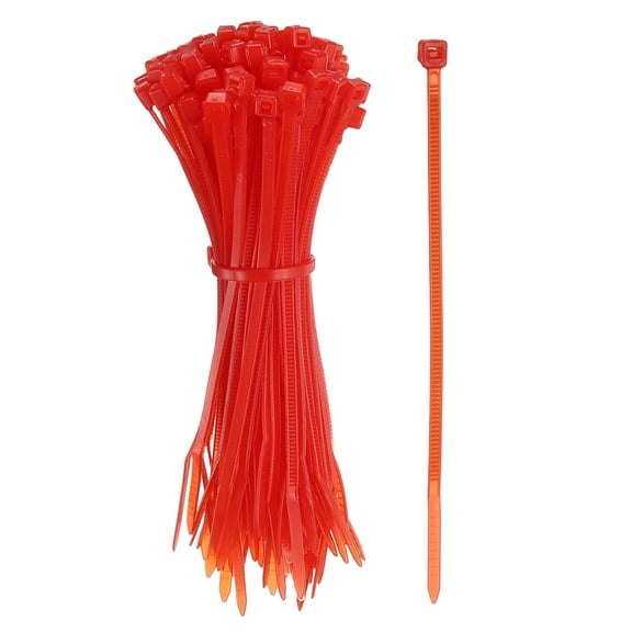 Zip Ties Plastic Cable Ties, Self-Locking Wire Zip Tie 4 Inch - (1000 Pack, Red)