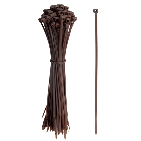 Zip Ties Plastic Cable Ties, Self-Locking Wire Zip Tie 6 Inch - (1000 Pack, Brown)
