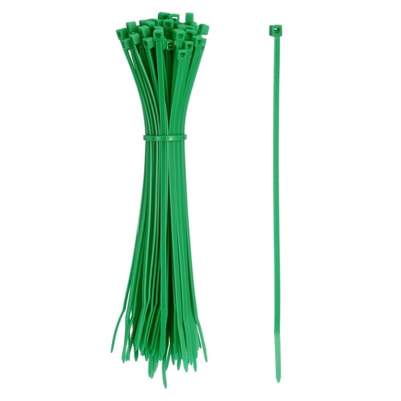 Zip Ties Plastic Cable Ties, Self-Locking Wire Zip Tie 6 Inch - (1000 Pack, Green)