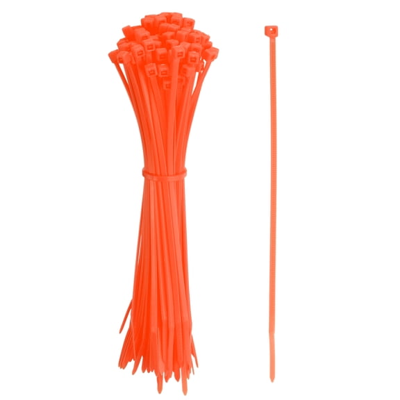 Zip Ties Plastic Cable Ties, Self-Locking Wire Zip Tie 6 Inch - (1000 Pack, Orange)