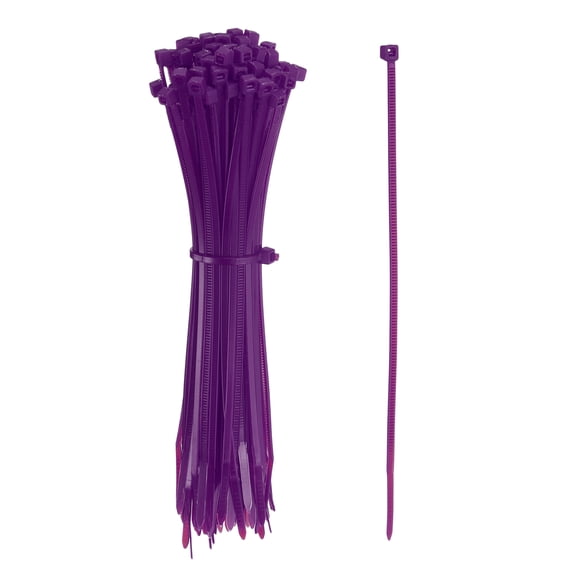 Zip Ties Plastic Cable Ties, Self-Locking Wire Zip Tie 6 Inch - (1000 Pack, Purple)
