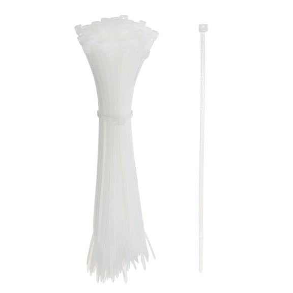 Zip Ties Plastic Cable Ties, Self-Locking Wire Zip Tie 6 Inch - (1000 Pack, White)