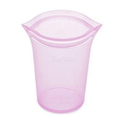 Zip Top Reusable 100% Platinum Silicone Container, Made in the USA - Medium Cup - Lavender