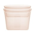 thumbnail image 1 of Zip Top Reusable 100% Platinum Silicone Food Storage Containers - Made in the USA - 2 Bag Set - Peach, 1 of 7