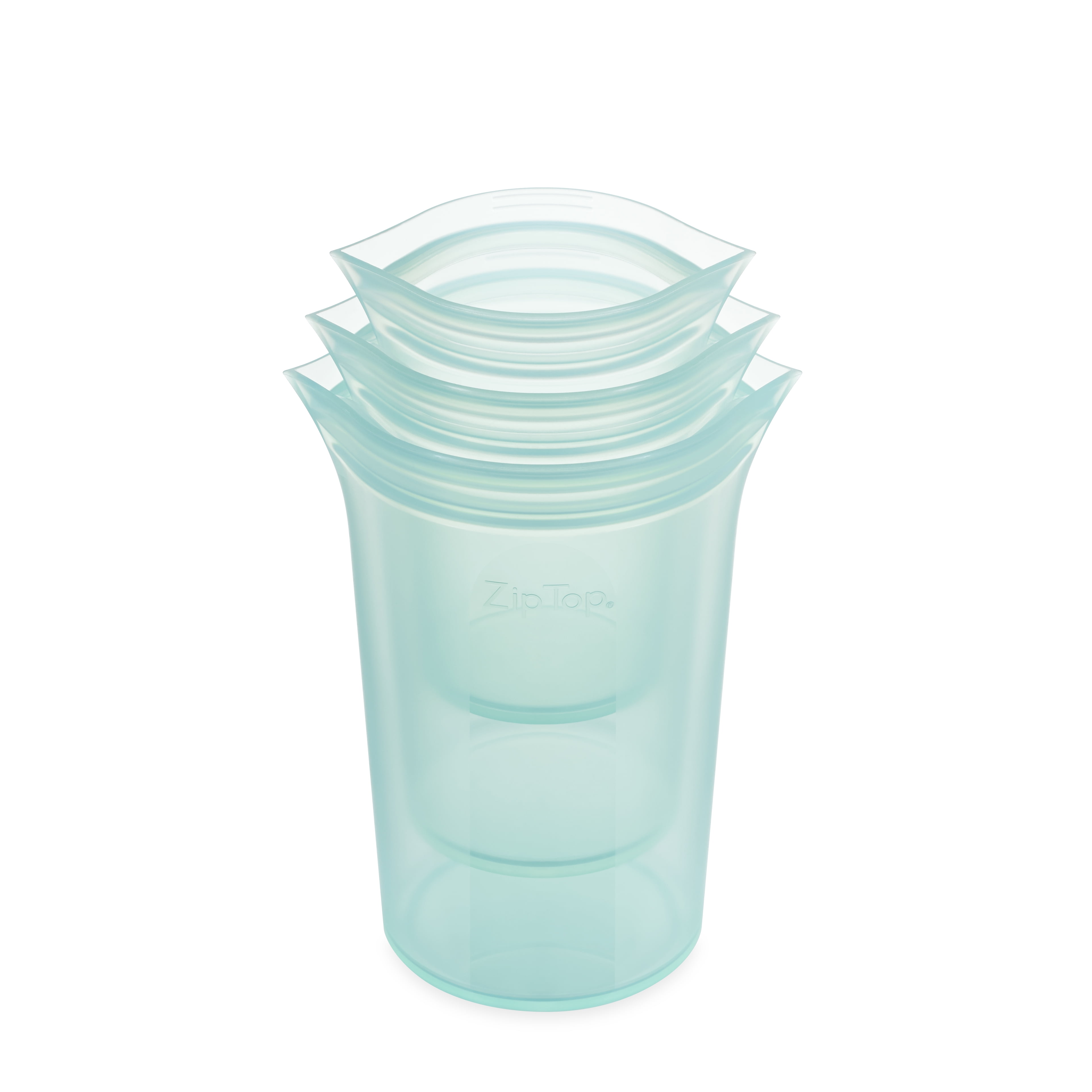 Zip Top Reusable 100% Platinum Silicone Food Storage Containers - Made ...