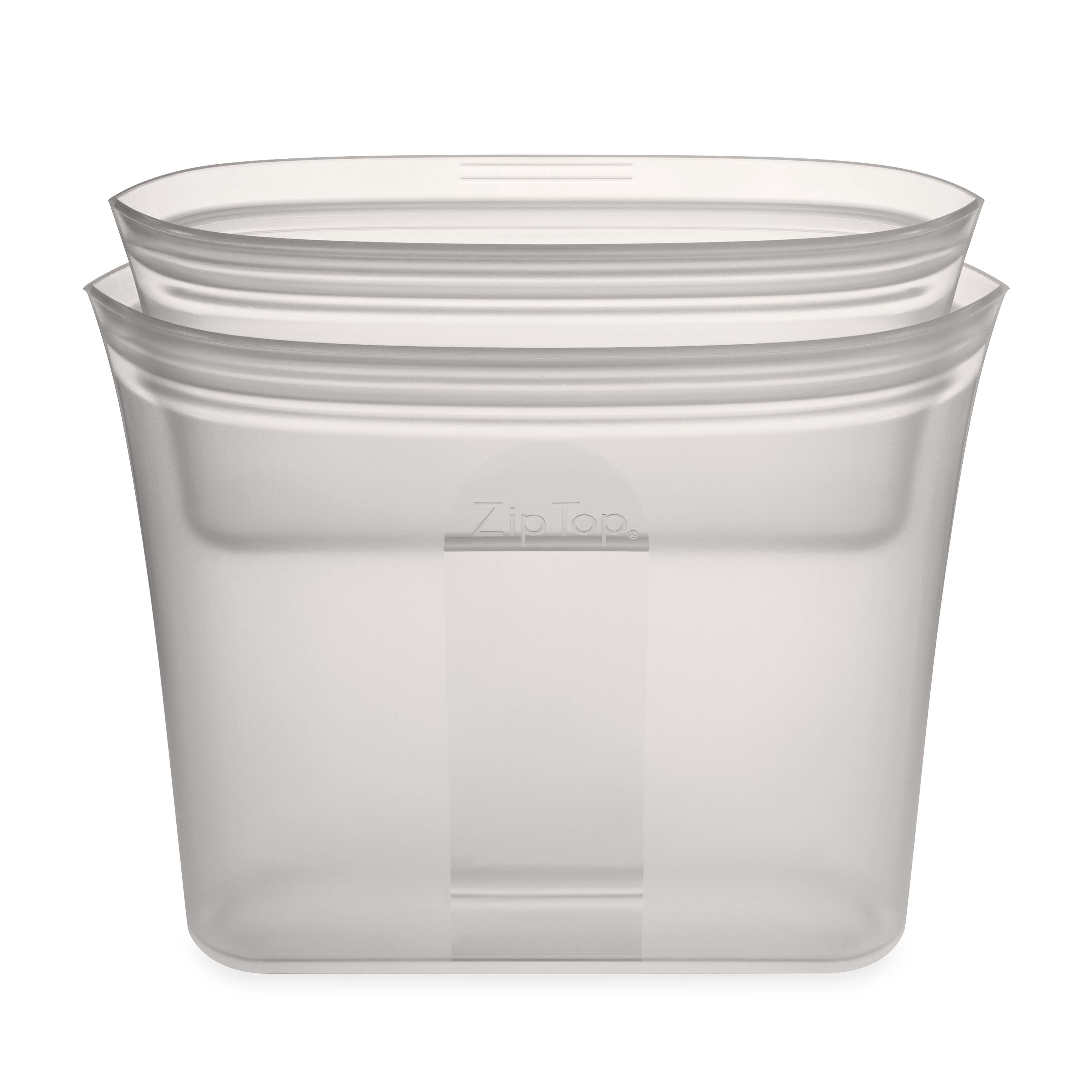Zip Top Reusable Food Storage Container - 2 Bag Set - Gray - Made in ...
