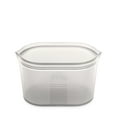 thumbnail image 1 of Zip Top Reusable Food Storage Container - Large Dish Gray - Made in the USA - 100% Platinum Silicone, 1 of 7